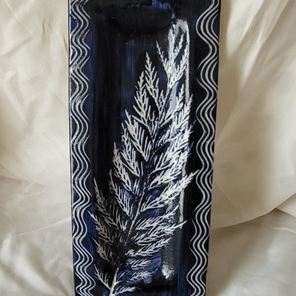 Vintage STUDIO POTTERY Stoneware SERVING TRAY SIGNED Warwick - Picture 2 of 4